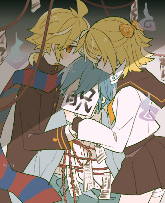 鏡音レン ,鏡音リン ,カイト(ボーカロイド) 「」|由杞のイラスト