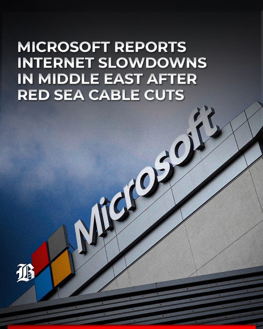 BarlamanToday's tweet image. Microsoft said Sunday that its Azure cloud computing platform endured network delays in parts of the Middle East following what it described as “undersea fiber cuts” in the Red Sea.

#MicrosoftAzure #RedSea #InternetOutage