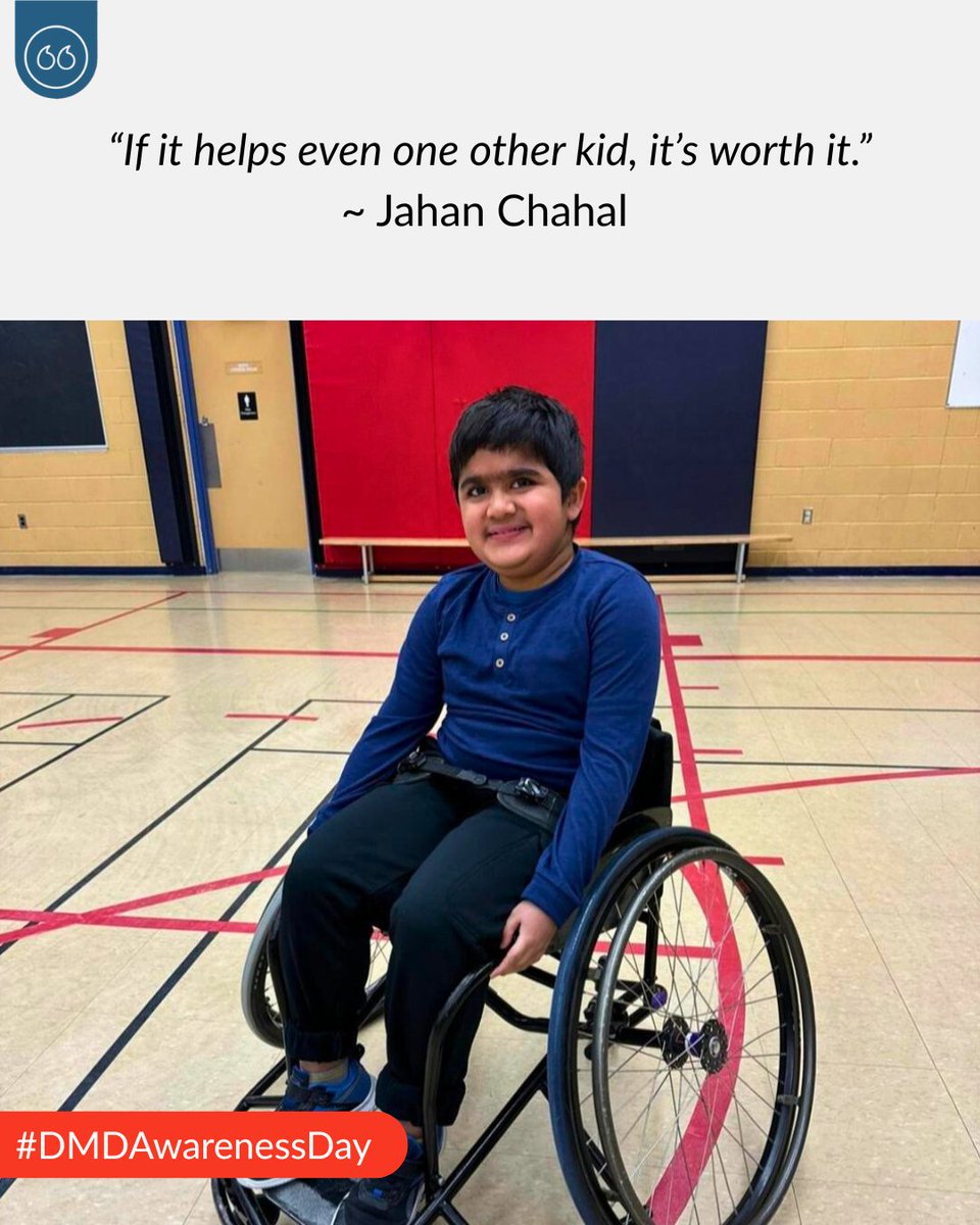 MD_Canada's tweet photo. Clinical trials are often seen as numbers and outcomes. But behind every data point is an individual. A family. A story.
Jahan’s story began with his mother Natasha’s instinct. At just 15 months, Natasha sensed something wasn’t right. She pushed. She asked questions. And on June 4, 2013, she got the answer no parent is ever prepared for: Duchenne muscular dystrophy. That day broke their world. But it didn’t break their spirit.
 
What followed was a journey of determination and transformation. “We’ve gone from grief to action. From denial to fierce advocacy,” Natasha says.
 
At only 11 years old, Jahan committed to a four-year study, 187 weeks of treatment, 49 doses, and painful biopsies, without objection." He once told me, “If it helps even one other kid, it’s worth it.”
 
Jahan is now 14. He’s brilliant, curious, and compassionate. Nicknamed “Joogle” for his encyclopedic knowledge, he’s a bright light to everyone who meets him. And he’s also doing something extraordinary - participating in a four-year clinical trial for a potential Duchenne treatment. 
 
It’s not easy. But for families like the Chahal's, clinical trials are not just a choice. They are a hope. A fight not just for one child, but for an entire community. And Jahan, with his courage, compassion, and quiet strength, is leading that fight. THANK YOU Jahan, for your selfless act. Drop a ❤️ for Jahan and the Chahal family in comments.  
 
If you would like to know about clinical trials, please contact our research team at research@muscle.ca