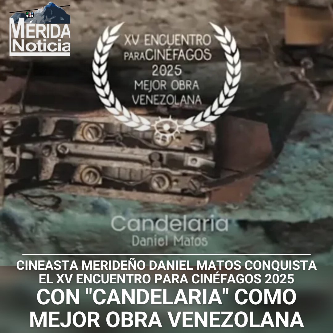 Mérida Noticia... ¡Es noticia!

 Galardonada como Mejor Obra Venezolana en el XV Encuentro para Cinéfagos 2025.

​Dirigida por Daniel Matos, la producción 'Candelaria' es un conmovedor retrato de una mujer campesina que vive en el páramo venezolano.
 instagram.com/p/DOTbKLTjY1Y/…