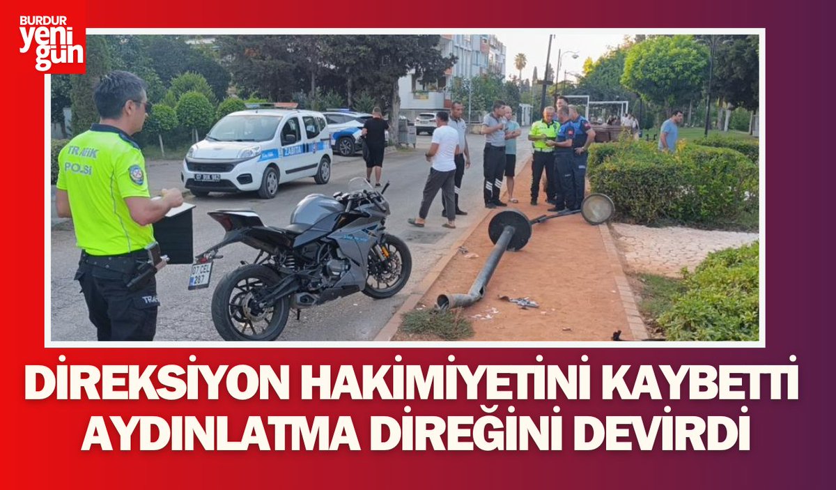 Direksiyon hakimiyetini kaybedip aydınlatma direğini devirdi, ceza yağdı burduryenigun.com/direksiyon-hak…