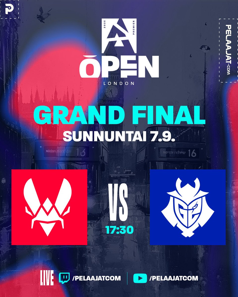 🏆Tänään Grand Finale

⏰17:30
📺twitch.tv/pelaajatcom &amp; Pelcom-tube
🎤 <a href="/Oonraimo/">Aleksi Takkinen</a> &amp; <a href="/sLowiCSGO/">Olli Pitkänen</a> 

#esportsfi #counterstrike #BLASTPremier