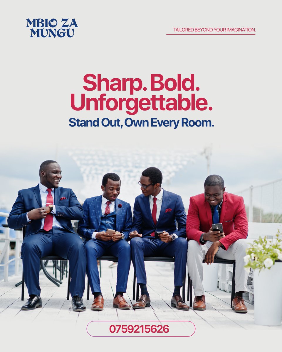 Sharp. Bold. Unforgettable. 👔
Suit up with #MbioZaMungu