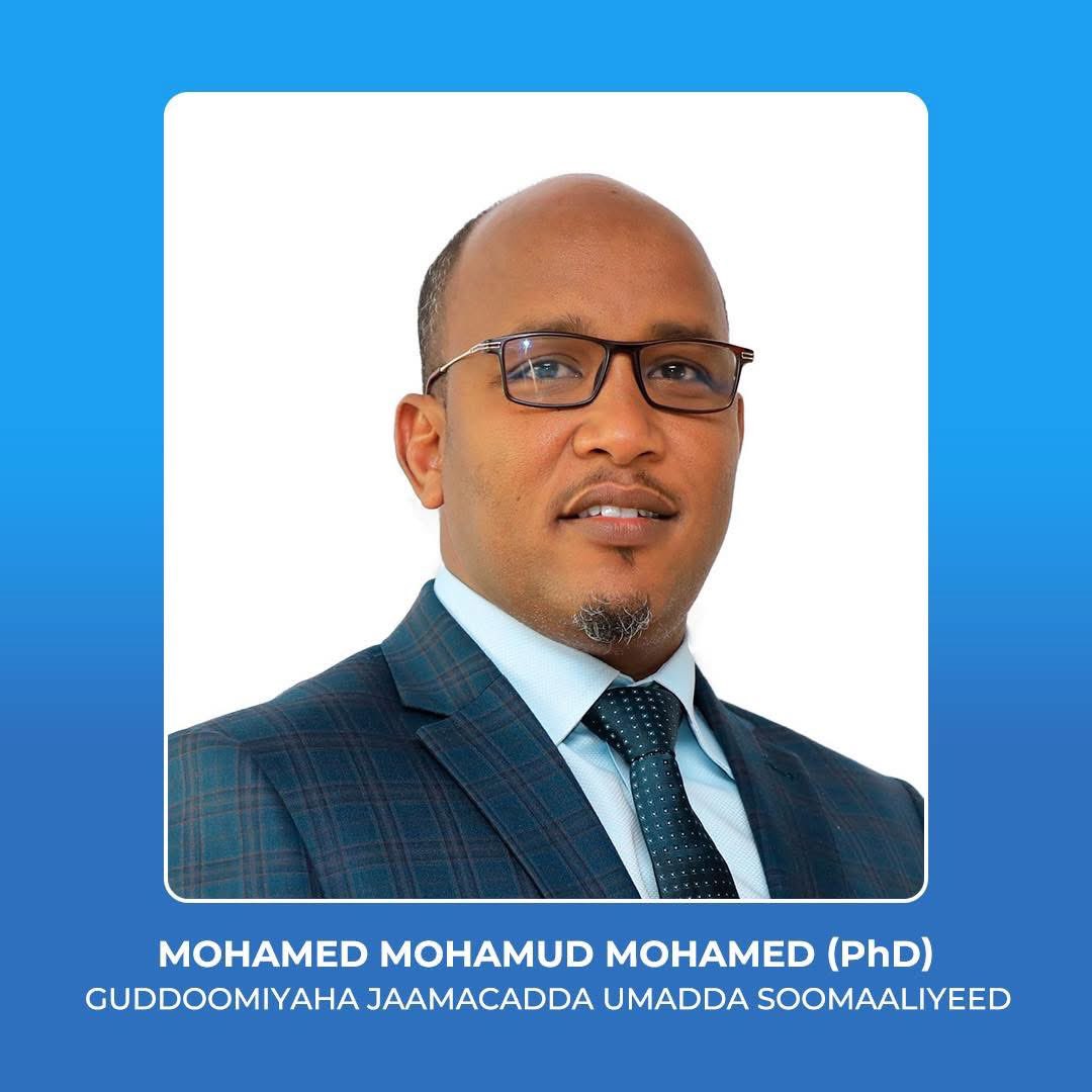 MandelaInst's tweet photo. On behalf of the Mandela Institute  we warmly congratulate Prof. Mohamed Mohamud on his appointment as the new Rector of Jaamacadda Ummadda Soomaaliyeed. His leadership and vision will undoubtedly advance higher education &amp; inspire the next generation of Somali scholars. https://t.co/ZkyO2rS2m7