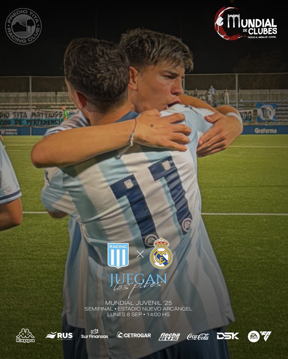 🔜 Mañana, el Sub 18 enfrenta al Real Madrid por las semifinales del <a href="/mundialclubes/">Mundial de Clubes</a>, desde las 14:00 (ARG). 

🖥️ ESPN/Disney+

¡VAMOS LOS PIBES! 🩵👊🏻