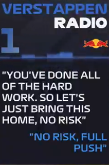 GP - 'Just bring it home, no risk'

Max - 'No risk, full push'

#F1 #MaxVerstappen #ItalianGP