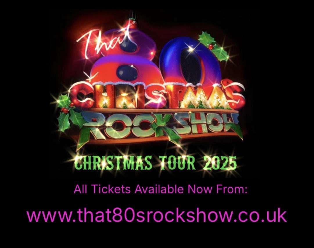 Christmas Tickets on sale NOW !!

that80srockshow.co.uk