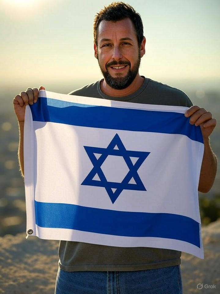 Adam Sandler says it loud and clear:

"I will always stand by Israel, I can't stand people who criticize Israel and aren't in their shoes. I hate the lies they spread and their lack of knowledge, I'm proud to stand for the Israelis".