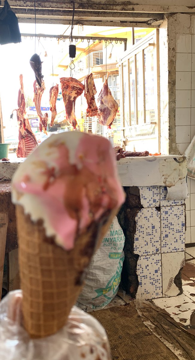 Befriend meat sellers. They shall buy you ice cream on hot days, Just like they did for me today💃🤣