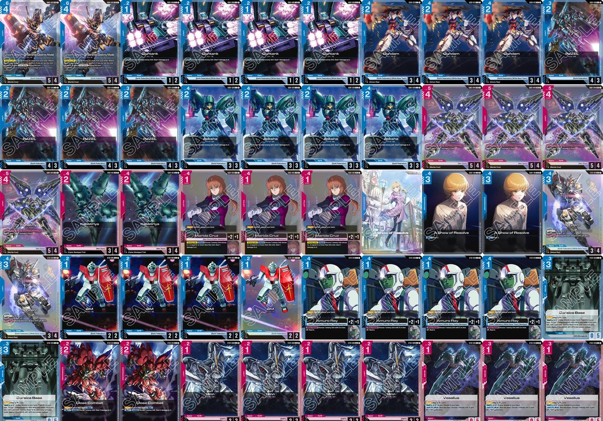 대전 TCG 스타디움 뉴타입 챌린지 참가후기
참가덱 청적 크샤트리아
1R 녹적 O
2R 청백 O
3R 청백 O
4R 녹백 X

#gcg