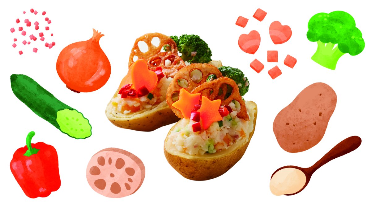 サラダショップのメニューが 「ポテトボートサラダ」⛵️に 変更になり