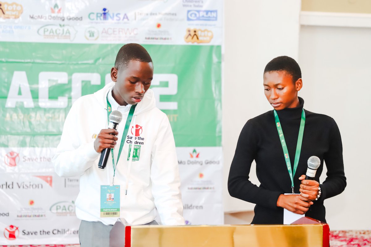 MtotoNews's tweet photo. At the Africa Children Climate Summit 2 (#ACCS2), children are not only sharing their lived realities of climate change. They are speaking as leaders while assessing progress since the first summit, naming gaps, and laying down ten bold recommendations.

From expanded school feeding programs rooted in climate-smart agriculture, to clean water and sanitation in every school, to renewable energy, green technologies, and climate education their vision is practical, urgent, and transformative. They called for funding of youth-led projects, mental health support for climate anxiety, and insisted that no vulnerable child, rural, disabled, or displaced should be left behind.

But they also looked back. Since ACCS1, children have seen progress: more space for their voices in policy forums, growing climate clubs, pilot renewable energy projects in schools. Yet the gaps remain: weak implementation, unsafe schools in disaster zones, little attention to psychosocial support.

And they looked ahead. Towards ACCS3, children want measurable change—tracked by indicators like:

1. % of schools with clean water and sanitation
2. % of schools powered by renewable energy
3. Climate education integrated into national curricula
4. Funded youth-led projects and transparent reporting
5. Child representation in national climate processes
6. Access to mental health support in climate-affected areas

This is not a wishlist. It is a child-led policy agenda; a roadmap where progress will be measured, not promised. The question now is simple: will leaders act, or will these remain words on paper?

#ACCS2 #ClimateJustice #ChildRights #YouthForClimate #AfricaYouthVoices #ClimateAction #AfricaChildrenClimateSummit #ChildrenInClimateAction #ChildLead #ACCS2025