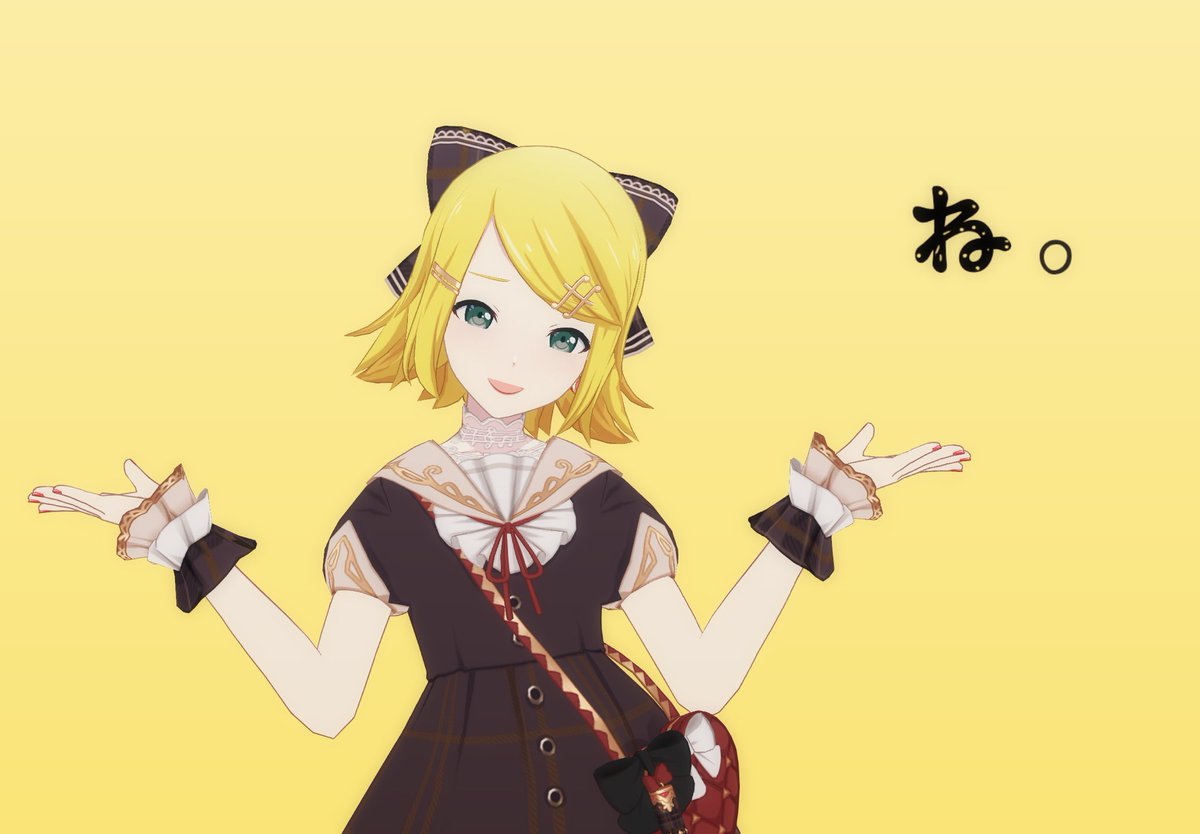 鏡音リン 「可愛すぎて気絶。デカリボンは世界を救う」|れゐなのイラスト