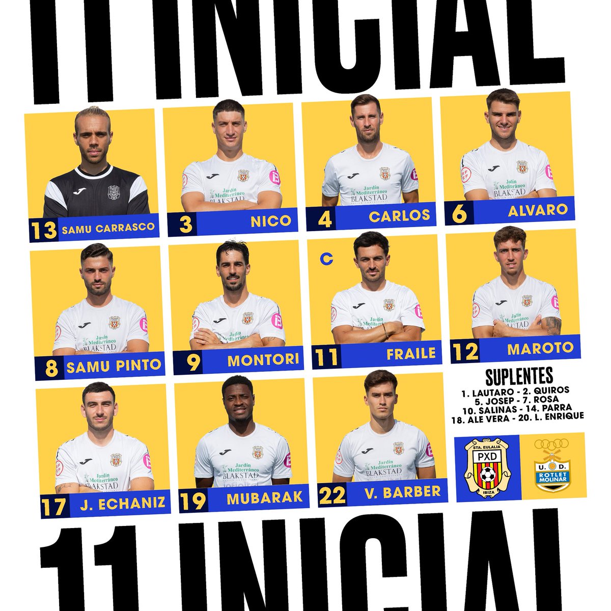 ¡Primer once inicial de la temporada! ⚽️

#endavantpenya #scrpeñadeportiva