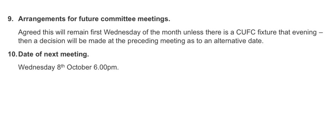 CUFCSC23's tweet image. ⬇️COMMITTEE MEETING MINUTES⬇️ #cufc