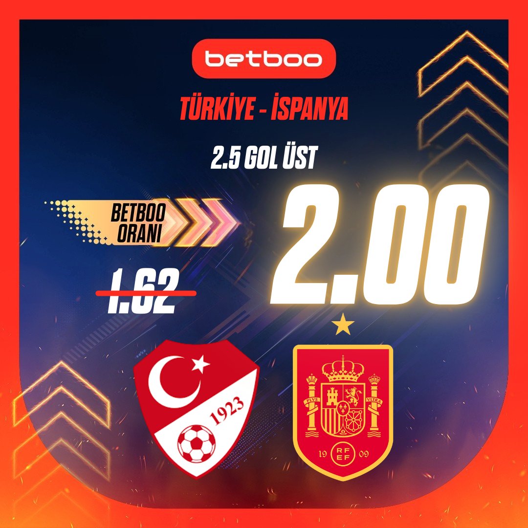 🇹🇷🇪🇸 Türkiye - İspanya maçı için SICAK SAAT 🔥

Bu oran başka yerde yok: 2.5 Gol Üst oranını 1.62'den 2.00'ye yükselttik! ⚽️💰

Betboo Giriş - tinyurl.com/4c7y8a63