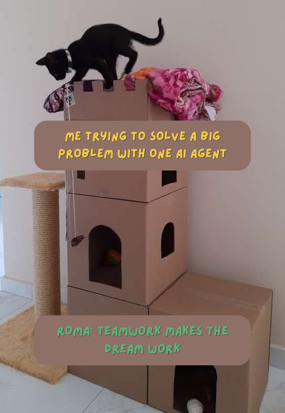 Big task? Don’t panic. 

ROMA’s got the squad.

<a href="/SentientAGI/">Sentient</a>  <a href="/hieu06730313/">hieunguyen</a> <a href="/o7xabz/">xabz</a> <a href="/LeaderX_btc/">RANA</a>