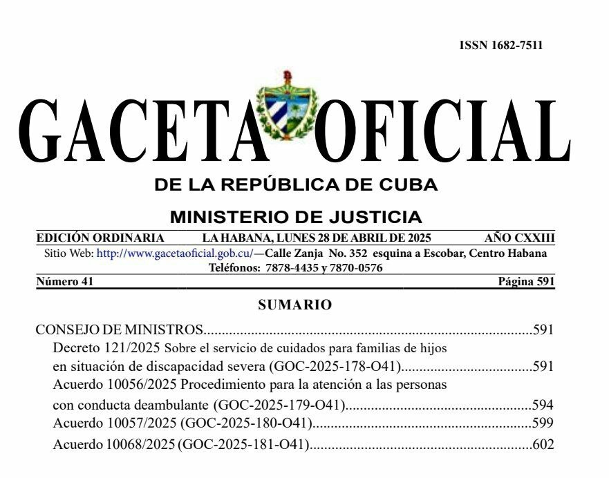 Como parte del Sistema Nacional para el Cuidado Integral de la vida se perfecciona la atención de personas en situación de vulnerabilidad mediante 4 servicios sociales comunitarios.
👉Consulte GOO 41 de 2025
#CuidadosCuba 🇨🇺 #MtssCuba 
#CubaProtege