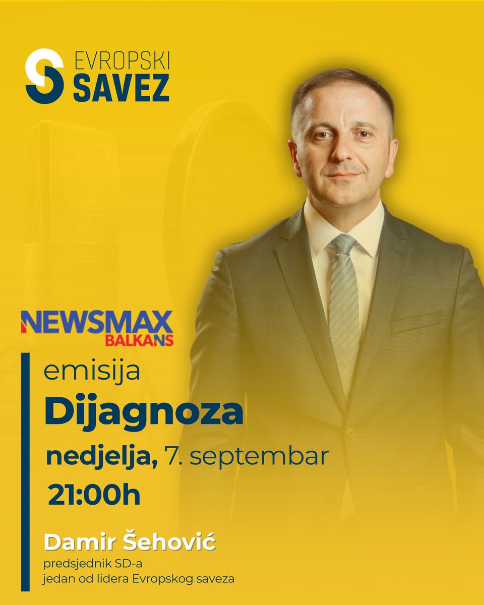 📣Gledajte emisiju “Dijagnoza” večeras od 21 sat samo na Newsmax Balkans. <a href="/damirsehovic/">Damir Šehović</a> <a href="/SD_CRNAGORA/">Socijaldemokrate Crne Gore</a>
