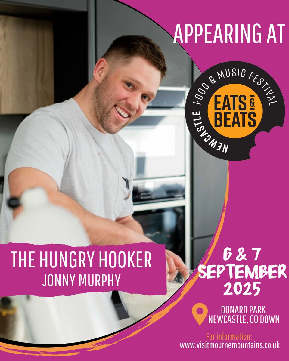VisitMGS's tweet image. 🍴 Cookery Demos at Eats &amp;amp; Beats, Sunday 7 September!
🕦 11.30am - 12pm Cocktail Mixologist, Avoca Hotel
🕧 12.45 - 1.15pm Annette Grant, The Whistledown Hotel
🕑 2 - 2.30pm Oonagh Halferty, Montalto Estate
🕓 3.15 - 3.45 &amp;amp; 4.30 - 5pm Jonny Murphy, The Hungry Hooker
#EatsandBeats