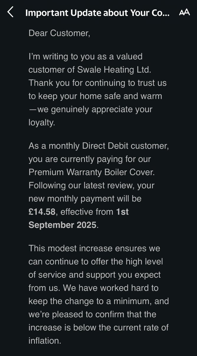 ⁦<a href="/SwaleHeating/">Swale Heating</a>⁩ R u SERIOUS?!! ‘Continue with high level of service..’?!! You’ve become a total shitshow since merging with ⁦<a href="/SureserveGroup/">Sureserve</a>⁩!! I’m STILL waiting for my post service certificate for SM5 3JF from 29/8/25 &amp; my 3 months refund.  ⁦⁦<a href="/OFTEC/">OFTEC</a>⁩