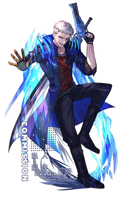 [DMC5] Nero commission drawing! Funnily enough, the two times I've ever drawn #devilmaycry were both commissions ..!