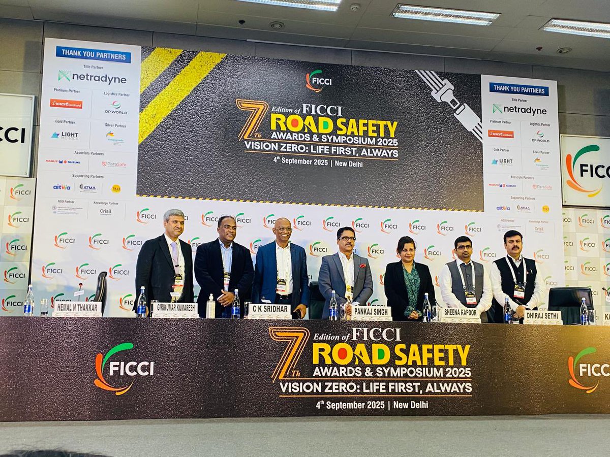 kapilbhat20's tweet photo. Honoured to represent @IndianOilcl @iocl_delhi at the 7th FICCI Road Safety Awards &amp; Symposium 2025. Spoke on the Role of Corporates in Road Safety—from safe logistics to quality bitumen &amp; driver welfare. Thank you @ficci_india. 🚦 #RoadSafety https://t.co/MJ80haG5sA