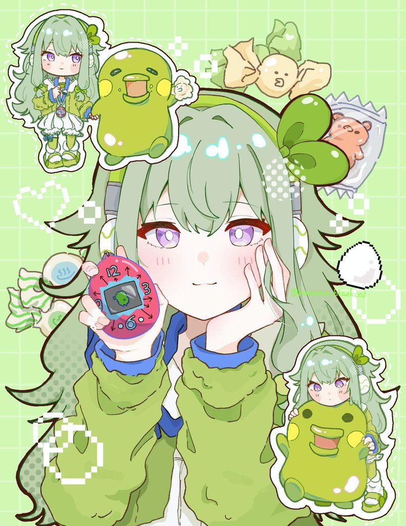 💚🤖寧々×くちぱっち🥚💚
#prsk_fa