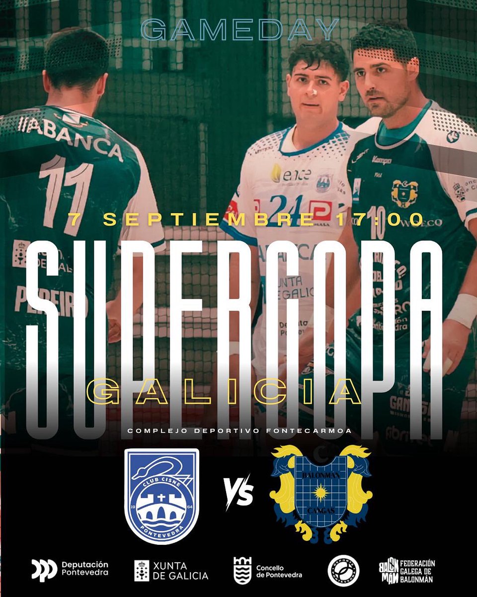 𝑯𝒐𝒙𝒆 𝒙𝒐𝒈𝒂 𝒐 𝒏𝒐𝒔𝒐 𝑪𝒊𝒔𝒏𝒆 🦢💙

🆚 <a href="/balonmancangas/">Balonmán Cangas</a> 
⏰ 17:00h
📍 FonteCarmoa 

#SuperCopaGalicia2025 
#VamosCisne