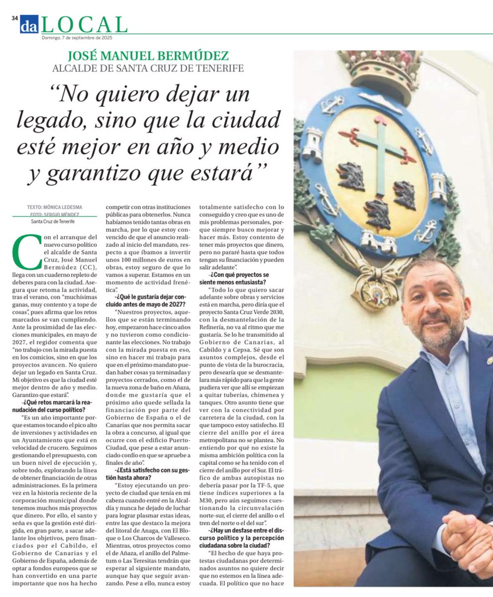 Lo importante no son los proyectos personales, sino los objetivos comunes. El liderazgo de hacer equipo, la legítima ambición de dejar a nuestro paso un lugar mejor, una ciudad para vivir, un Santa Cruz para soñar, donde ni el pesimismo ni la resignación tienen cabida. 💚💙