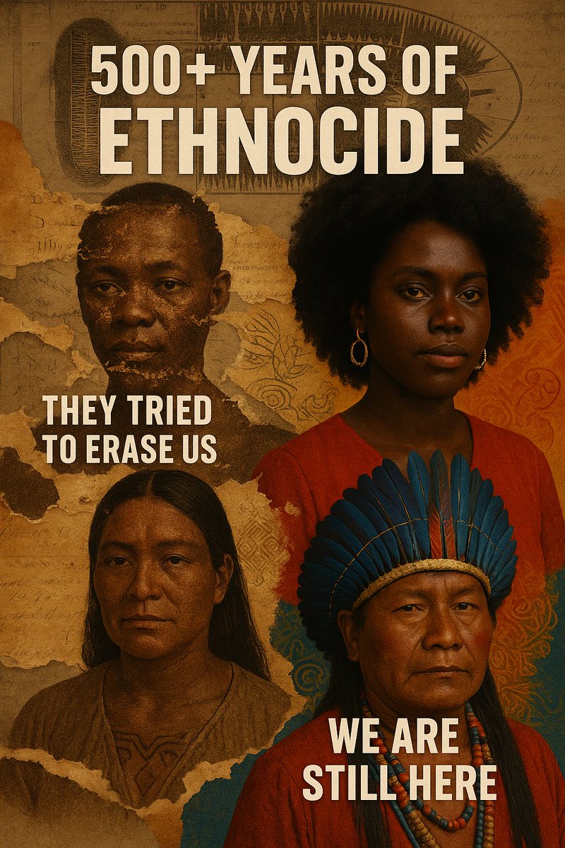 The world’s longest-running ethnocides are still happening today. For 500+ years, Indigenous peoples of the Americas (since 1492) and Africans enslaved through the transatlantic trade (since 1501) have faced erasure of language, culture, land, and identity. Their descendants are