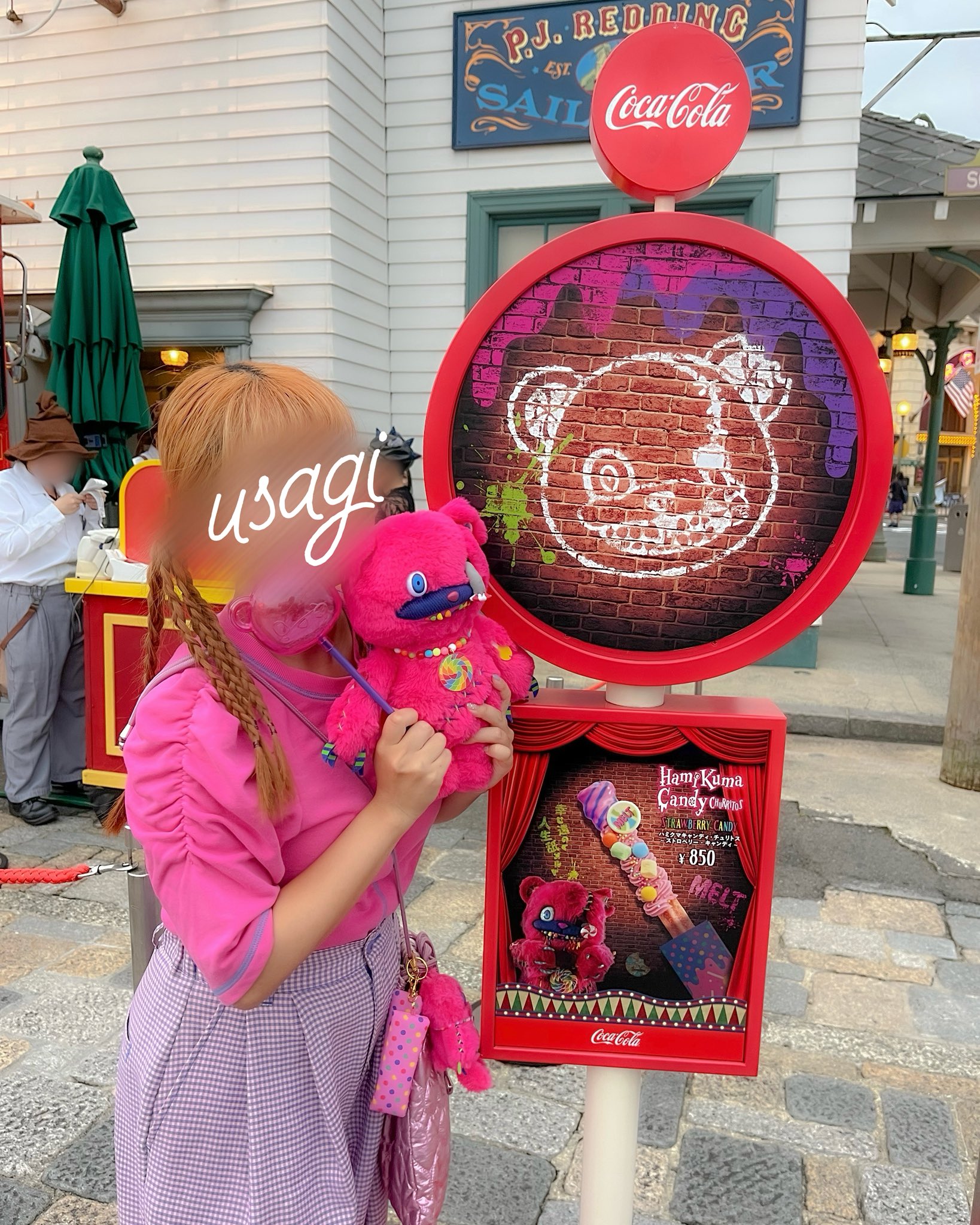 USJ 限定　ハミクマキャンディ　ピンク　ファンキャップ 新品タグ付き☆ユニバ限定☆ハミクマキャンディ☆ファンキャップ