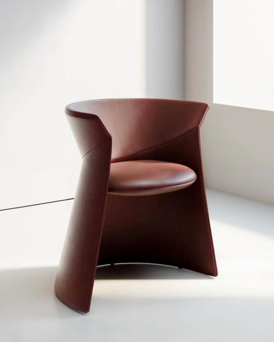 designwantedmag's tweet photo. Featuring a continuous form that wraps around the seat like a flowing cape, this concept chair is upholstered in leather with a geometric silhouette.

Cape chair by Yash Vardhan Bhatter

#designwanted #design #conceptdesign #chairdesign https://t.co/UHgKL49uRo
