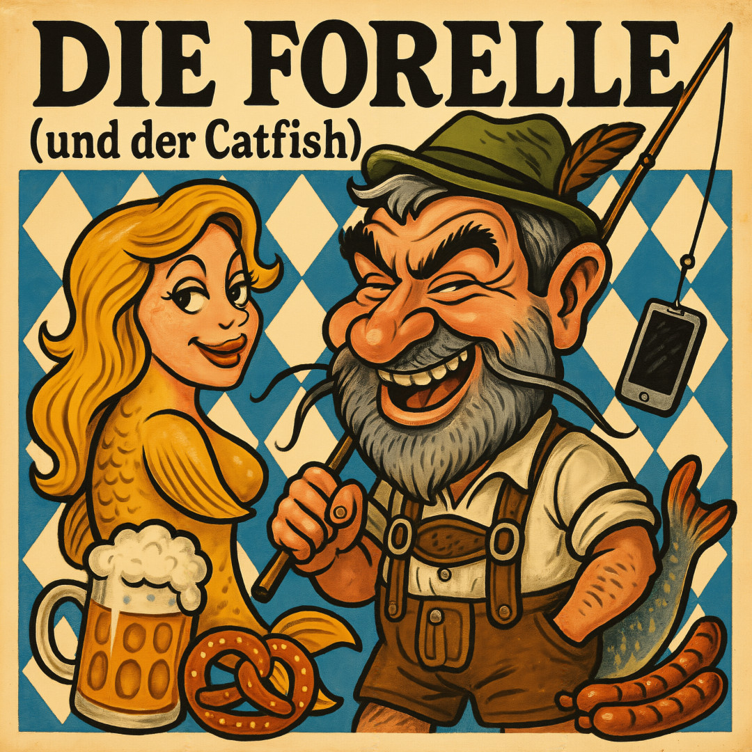 oidaband's tweet photo. Servas! 🥨 Oktoberfest steht vor der Tür – und wir haben was für euch!

"Die Forelle (und der Catfish)" – Schuberts Klassiker trifft auf Tinder-Realität 🎣📱mit Catfish-Warnung und Party-Garantie!

Release: 12.09.2025 https://t.co/uN4Q3WuEsO