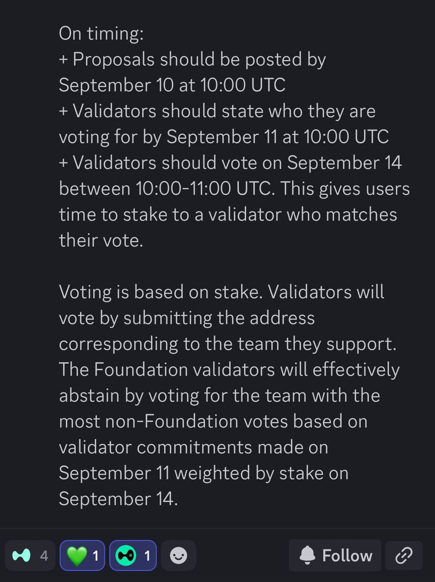 Ref $USDH of <a href="/HyperliquidX/">Hyperliquid</a> 

Very welcome update of voting procedure.

Hyperliquid