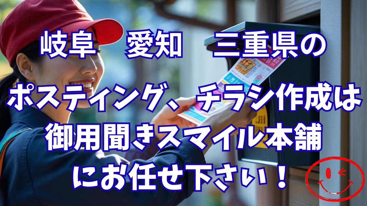 こんばんは！

今日はちょっと宣伝をさせて下さい
そしてできれば
#拡散希望 ご協力ください🙏

🌸ご報告🌸

9月8日(月)より、新サービス
✨『スマイル本舗ポスティング部』✨
をスタートさせていただきます！

最初は自店のチラシを一人で配っていましたが、最近は仲間も増え
これなら