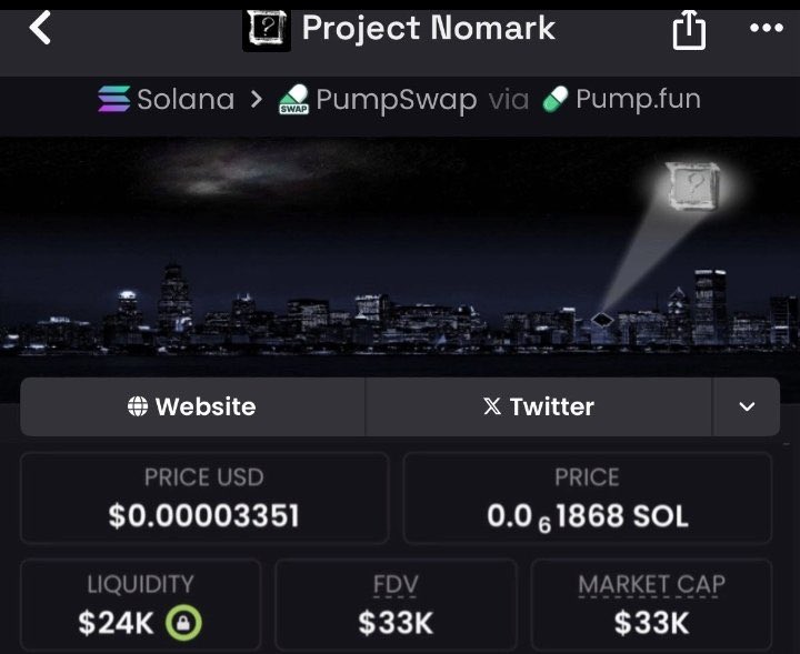 danielfeng727's tweet photo. 🛑 Stop sleeping: $Nomark $33K MC→ $257K ⏰
📩 DM before it’s too late
2WN4rnEmB9c9ouC7VTb4CBXbyiY7qTMcvWUxKKQ2D47T
#WakeUpAlpha #CryptoAlerts #SolanaMomentum #GemRadar
#Crypto #Memecoin #Solana #Binance #Ethereum #Pump https://t.co/dHTc2NHxYg
