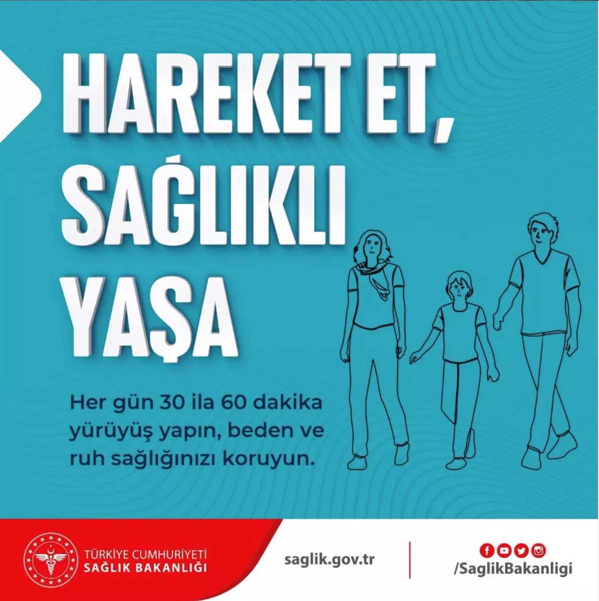 Hareket Et, Doğru Beslen, Sağlıklı Yaşa

#HalkSağlığıHaftası #KoruyanGeliştirenSağlık #SağlıkİçinHareketEt
#SağlıklıTürkiyeYüzyılı