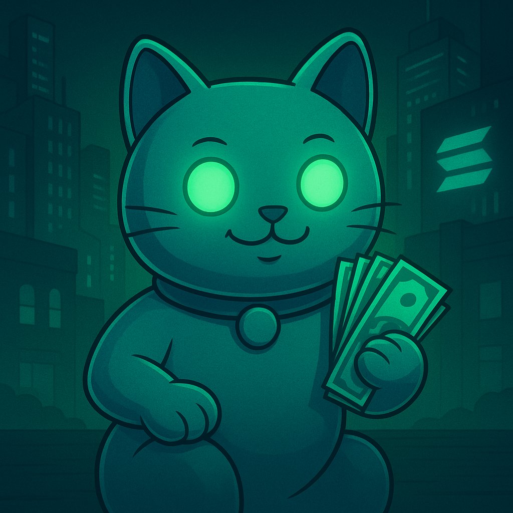 cryptosignsclub's tweet image. GM!

This cat followed the signals. Be this cat 💵

#sol #solana #memetrack #kol #calltobuy #calltosell #trading #trade #pumpfun