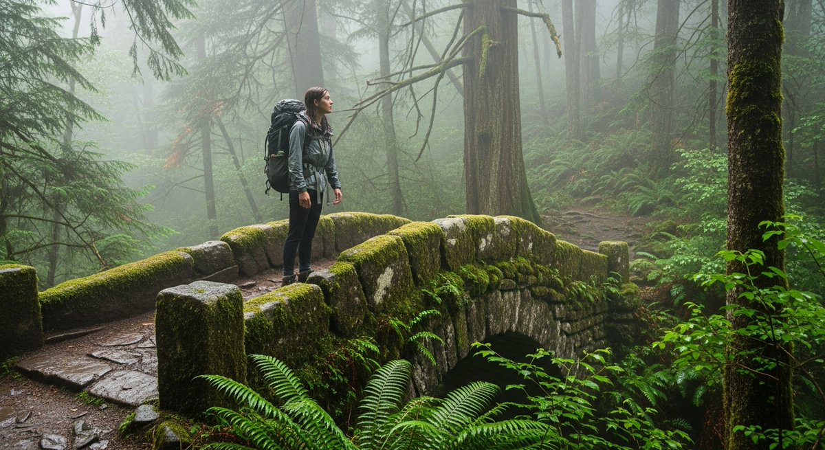 yz_gxl's tweet photo. #NatureLovers #RainyDayHike #ForestVibes #MistyForest #AdventureAwaits #BackpackingLife #NatureAndRain #IntoTheWoods #HikingLife #TrekkingAdventure #ExploreTheOutdoors #RainyForest #FoggyMorning #GreenVibes #NaturePhotography #OutdoorAdventure #WildAndFree #ForestPath #MossyBridge #RainLovers #TravelPhotography