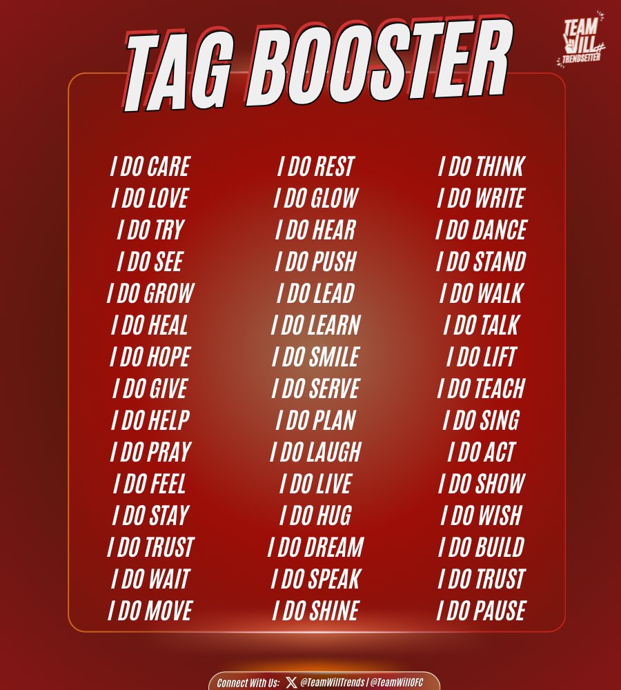 TeamWillTrends's tweet image. [Tag Booster Three]

Reply as many as you can along with our official tagline. 

Don’t forget to Repost. Let’s push this post more than five hundred replies, every message counts.

 KMJS CELEBRATES WILL ASHLEY
 KMJS CELEBRATES WILL ASHLEY
 #KMJS | #WillAshley