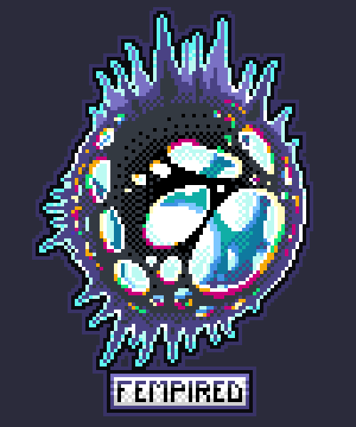 FempiredArt's tweet photo. Another Pixel Art one for the wplace! Still haven't let go of #Arcane, that fandom had me in it's grip when it released last year- especially Viktor and Jayce TwT 

(Fixed the background) https://t.co/xpaO04awP7