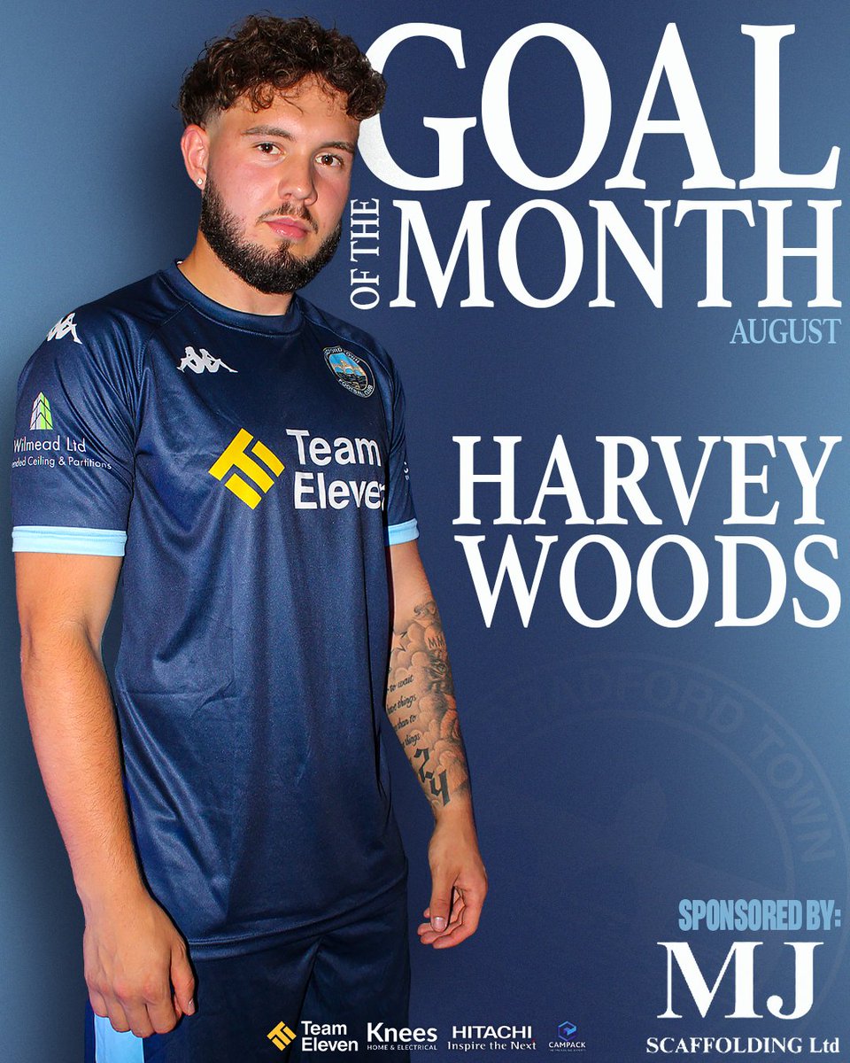 BradfordTownFC's tweet image. The votes are in... 🗳️

Your Goal of the Month winner for August, with 39.7% of the vote, is @harv_woods for his superb free kick against Brislington FC 👏