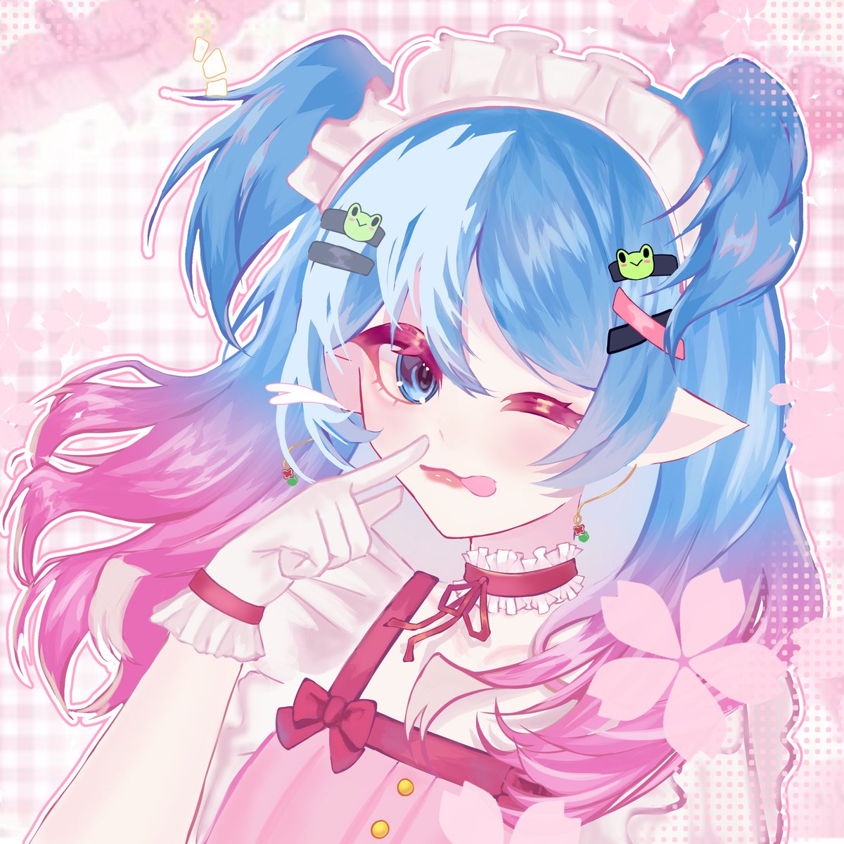 Pinkicafe0's tweet photo. 🐸🩷🌸 #pinkiart https://t.co/yEcNgMEsd8