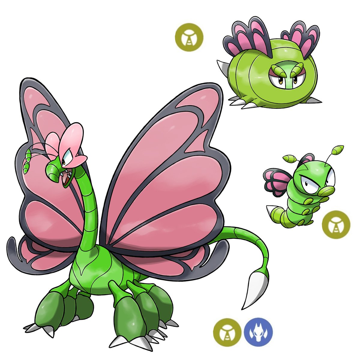 DoctorFakemon's tweet photo. New item added to my Ko-fi.
A insect that transforms into a butterfly dragon. 🦋🦕

I think this types combination  is very interesting.

This design is available for adoption.    

#pokemon #fakemon #pokemonlegendsza #artwork https://t.co/BK3uD1GXU6