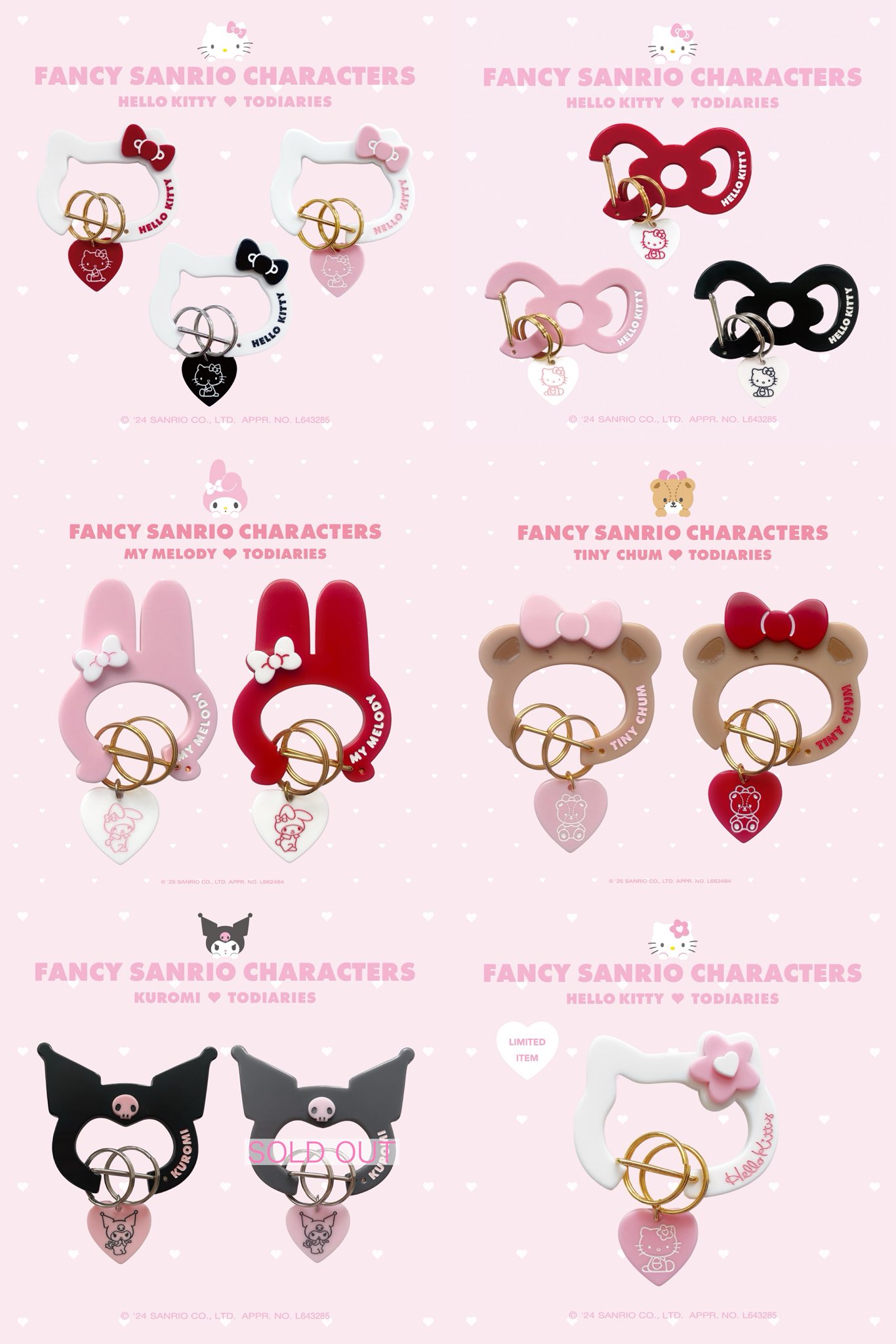 TODIARIES × SANRIO TINY CHUM カラビナ TODIARIES × SANRIO TINY CHUM カラビナ Todiaries Tiny Chum