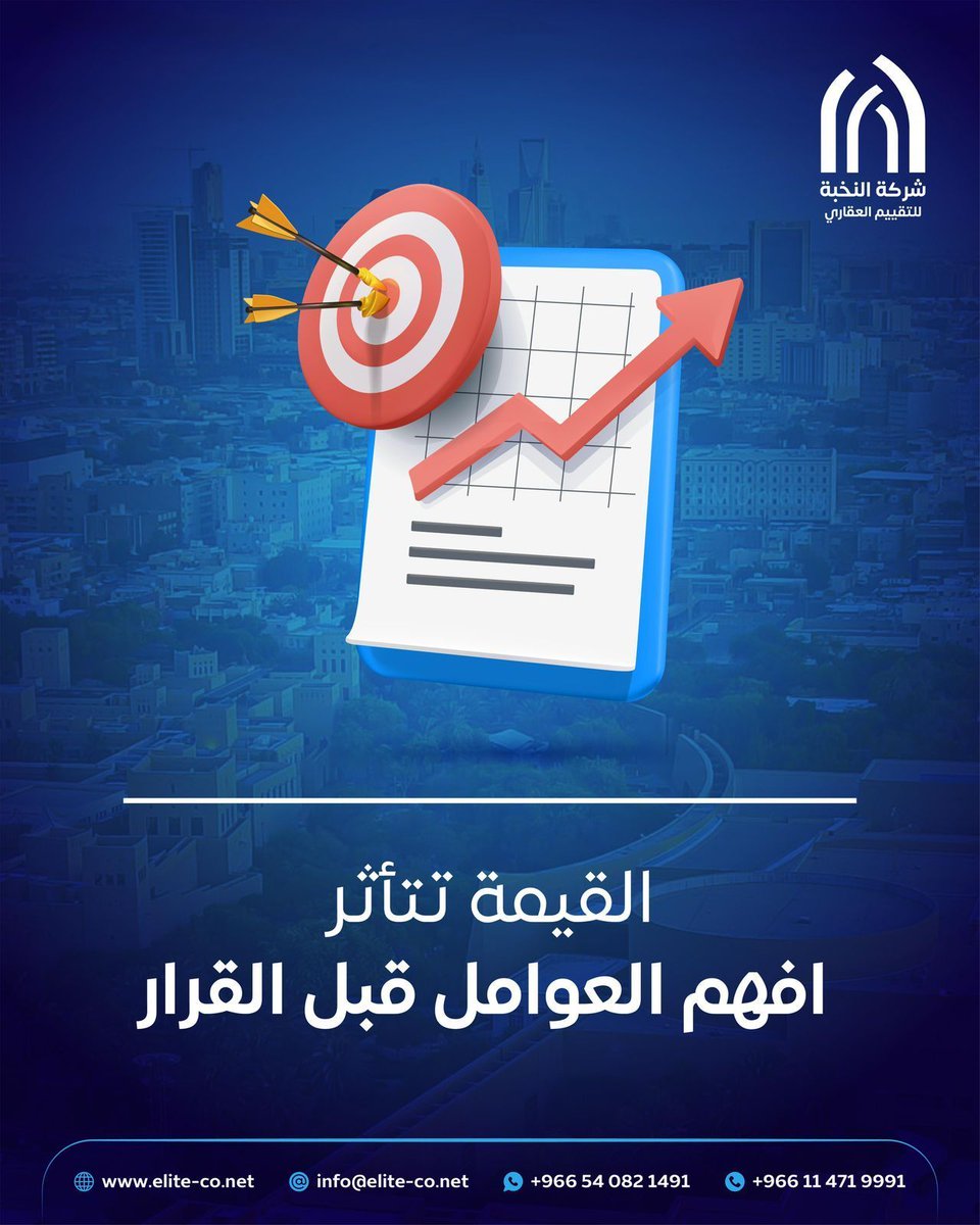 elitevaluation's tweet photo. القيمة العقارية تتأثر بعوامل اقتصادية كبرى:

* التضخم يرفع الأسعار ويغير سلوك المشترين
* أسعار الفائدة تحدد قدرة التمويل
* المشاريع الحكومية تعيد تشكيل الاستثمار

افهم تأثير هذه العوامل على عقارك مع النخبة: +966544552135

#تقييم_عقاري #السعودية #شركة_النخبة https://t.co/jPtLN1j6FN