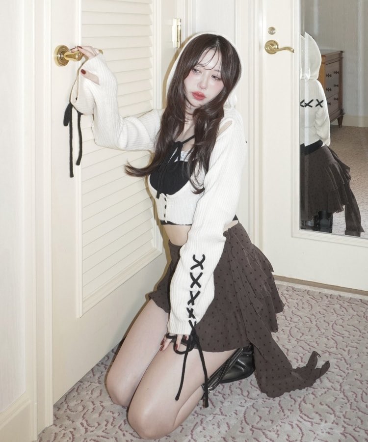 amerge foodie tops×laceup cami onepiece amerge laceup foodie tops×lace cami set|mercariメルカリ官方