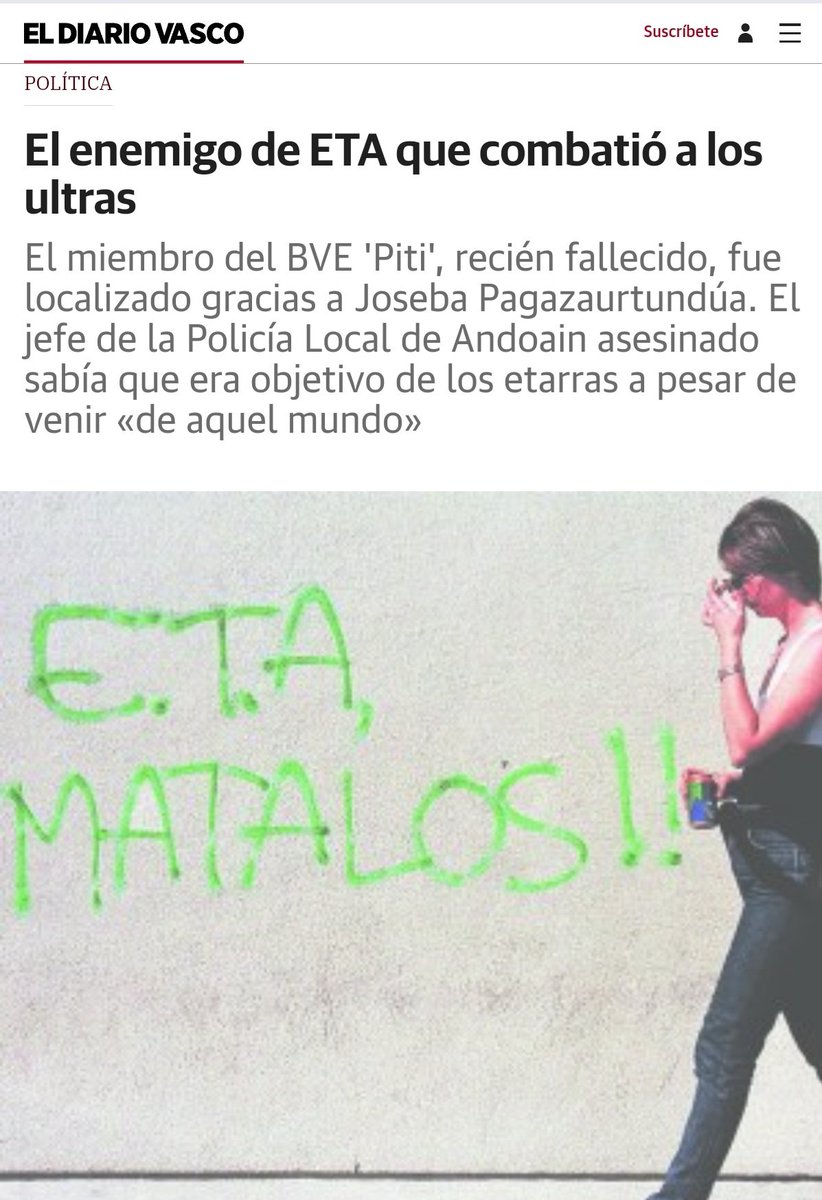 ConsuorF's tweet image. 9. Aprovechó la relación que tenía con Mario Onaindía y Juan Mari Bandrés que estaban negociando con el gobierno la disolución de #ETApm y les hizo llegar las pruebas. Bandrés presionó al ministro y consiguió que finalmente se les detuviera en 1981.
diariovasco.com/v/20130811/pol…