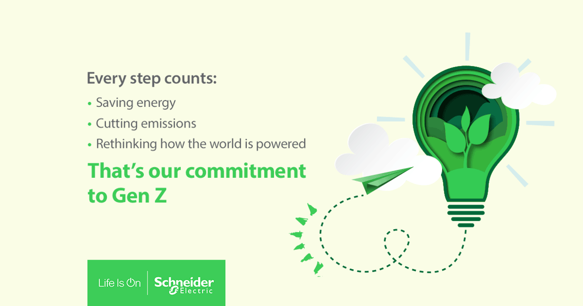 SchneiderEME's tweet photo. Energy demand will double by 2050. 🌍
Gen Z will lead the way, and @SchneiderEME is preparing a sustainable tomorrow for them.
Next up: simple back-to-school tips you can use today.
#LifeIsOn https://t.co/VGTIo7ccFO